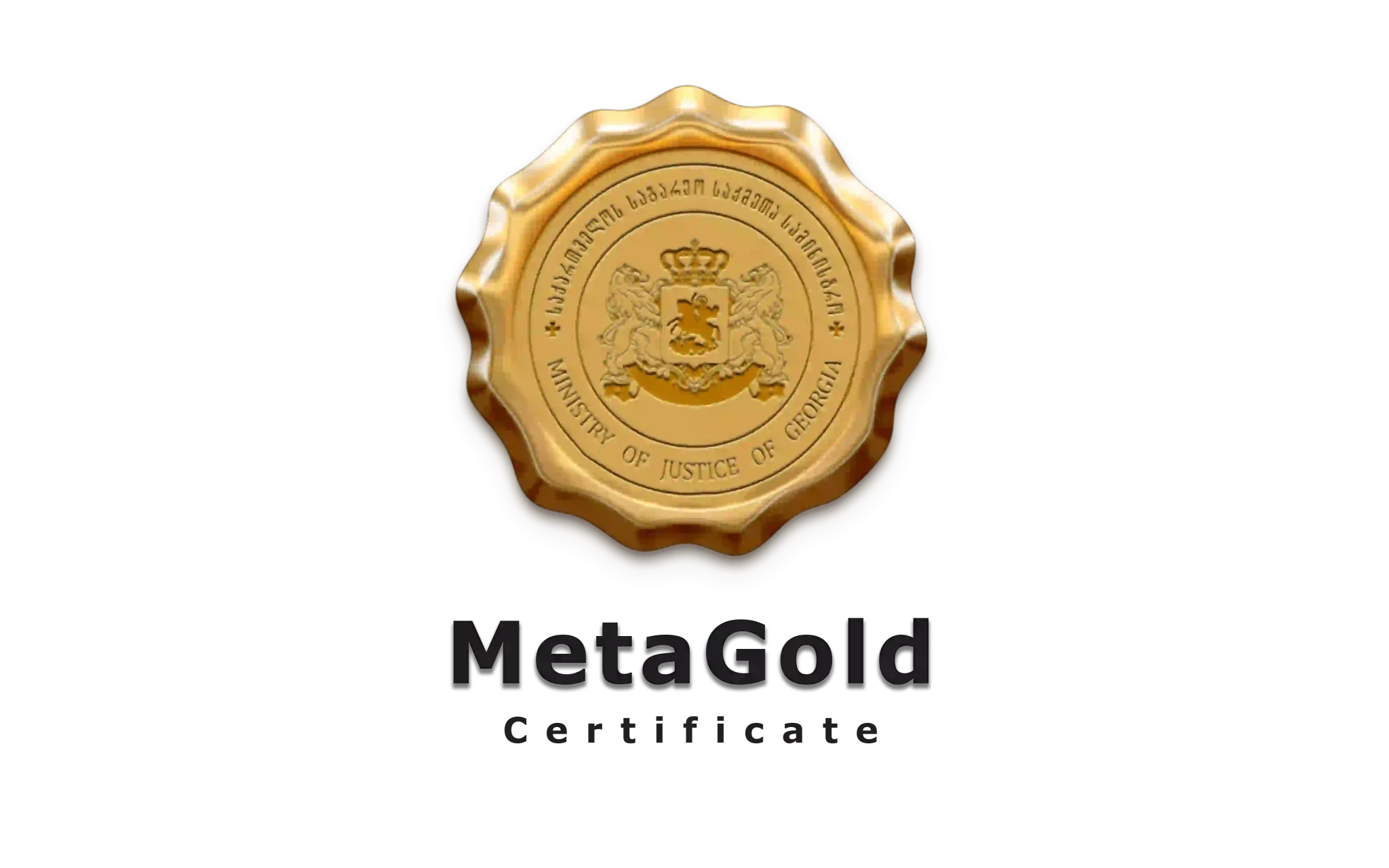 MetaGold certificate