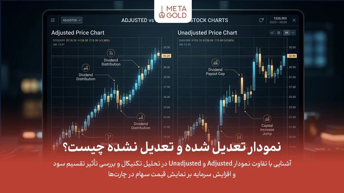 نمودار تعدیل شده و تعدیل نشده چیست؟ بررسی تفاوت و کاربرد در تحلیل تکنیکال