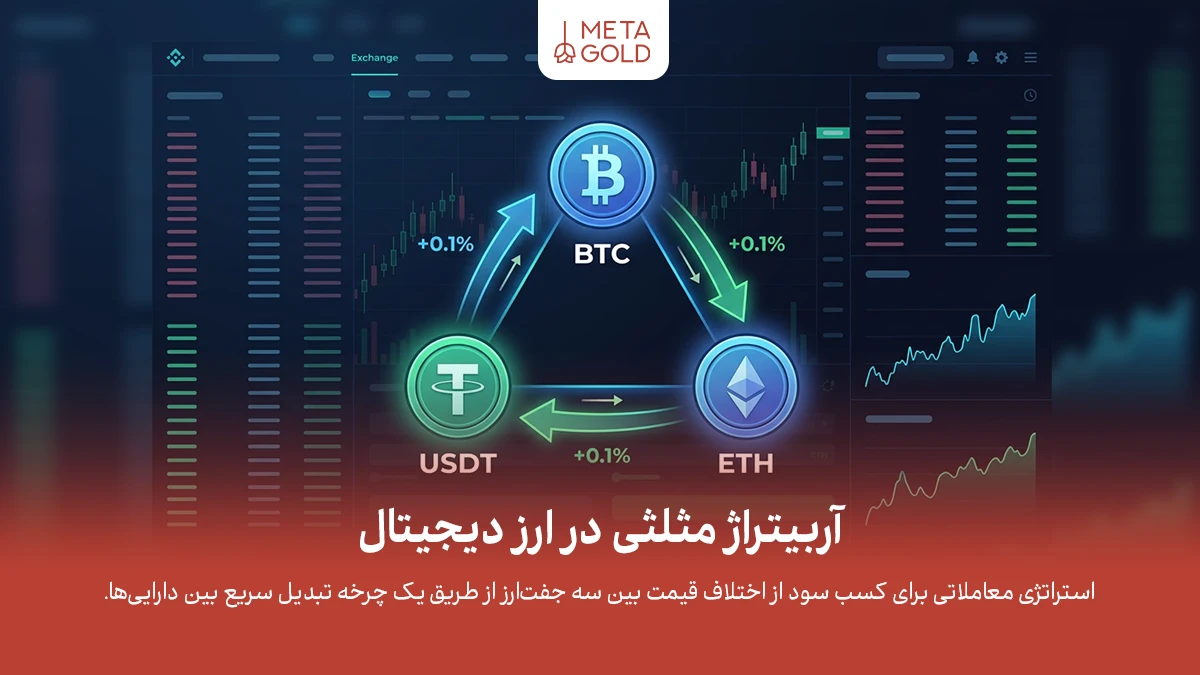 آربیتراژ مثلثی چیست؟ آموزش کامل استراتژی آربیتراژ مثلثی در ارز دیجیتال