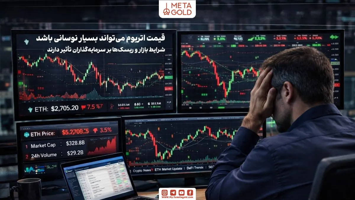 ریسک‌های سرمایه‌گذاری در اتریوم با نمایش نوسانات شدید قیمت