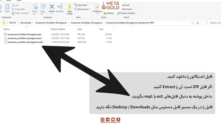 دانلود فایل اندیکاتور از منابع معتبر برای نصب در متاتریدر 5