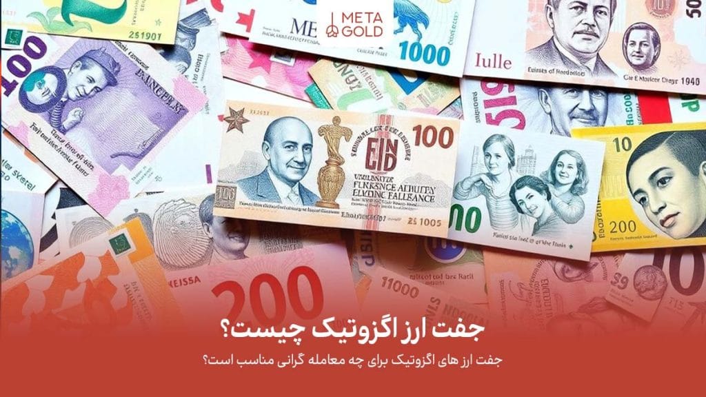 جفت ارزهای اگزوتیک شامل ارز کشورهای نوظهور هستند و به دلیل نوسانات بالا، اسپرد بیشتر و نقدشوندگی کمتر، ریسک و فرصت‌های متفاوتی نسبت به جفت ارزهای اصلی دارند.