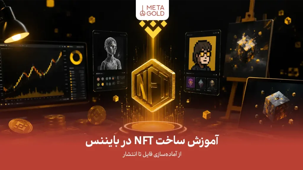 راهنمای جامع آموزش ساخت NFT در صرافی بایننس؛ از مرحله آماده سازی فایل های دیجیتال تا انتشار و فروش در مارکت پلیس بایننس.