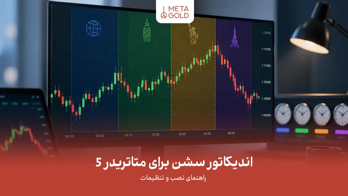 نمایش نمودار قیمت با تفکیک رنگی سشن های معاملاتی لندن، نیویورک و توکیو برای بهبود دیدگاه معاملاتی و تحلیل زمان بندی بازار.